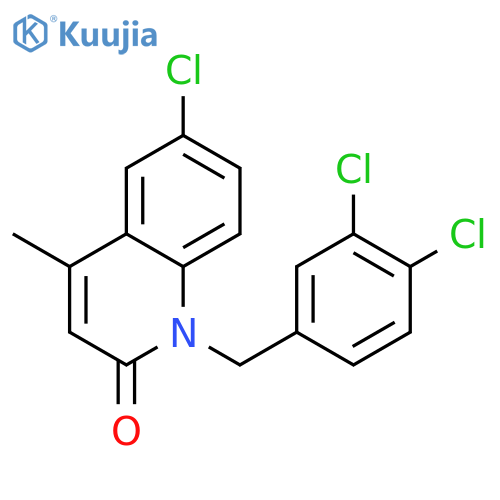 2(1H)-Quinolinone, 6-chloro-1-[(3,4-dichlorophenyl)methyl]-4-methyl- structure