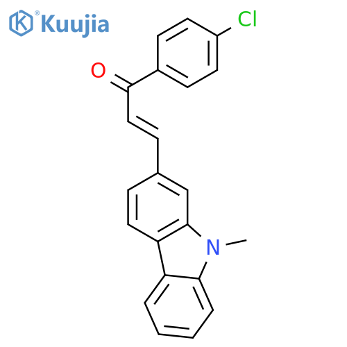 2-Propen-1-one, 1-(4-chlorophenyl)-3-(9-methyl-9H-carbazol-2-yl)- structure