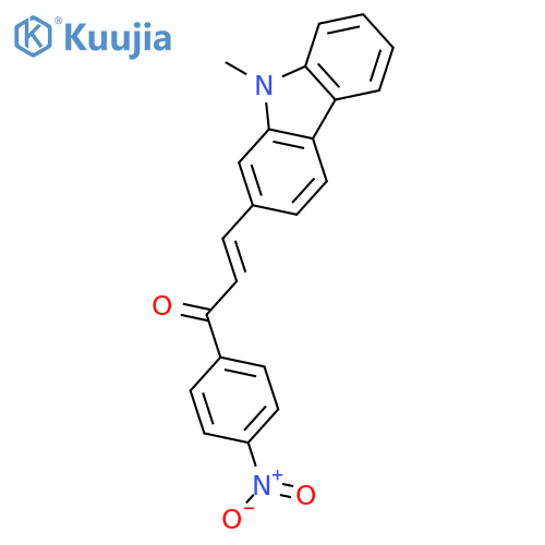 2-Propen-1-one, 3-(9-methyl-9H-carbazol-2-yl)-1-(4-nitrophenyl)- structure