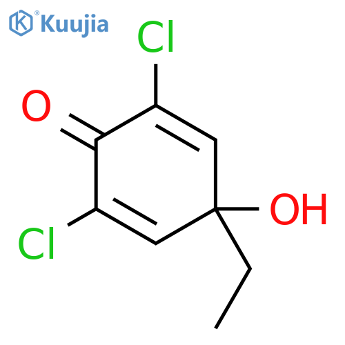 2,5-Cyclohexadien-1-one, 2,6-dichloro-4-ethyl-4-hydroxy- structure