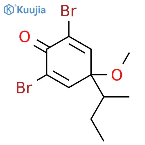 2,5-Cyclohexadien-1-one, 2,6-dibromo-4-methoxy-4-(1-methylpropyl)- structure