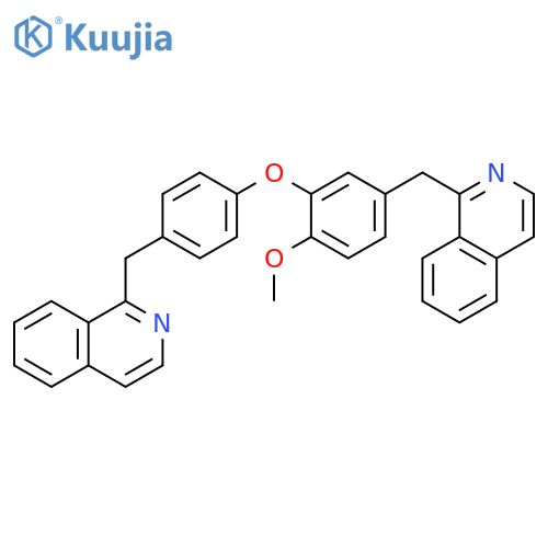 Isoquinoline,1-[[4-[5-(1-isoquinolinylmethyl)-2-methoxyphenoxy]phenyl]methyl]- structure