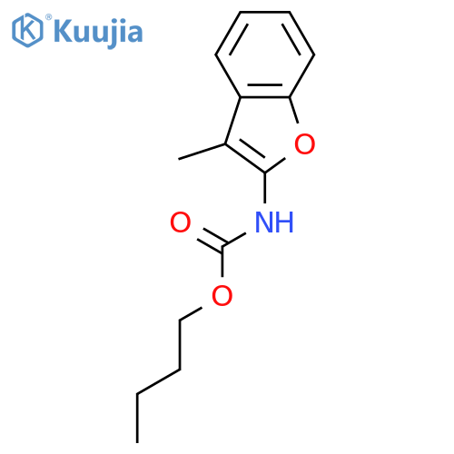 Carbamic acid, (3-methyl-2-benzofuranyl)-, butyl ester structure
