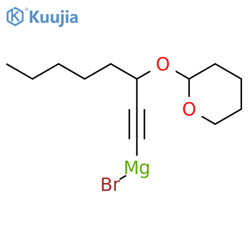Magnesium, bromo[3-[(tetrahydro-2H-pyran-2-yl)oxy]-1-octynyl]- structure