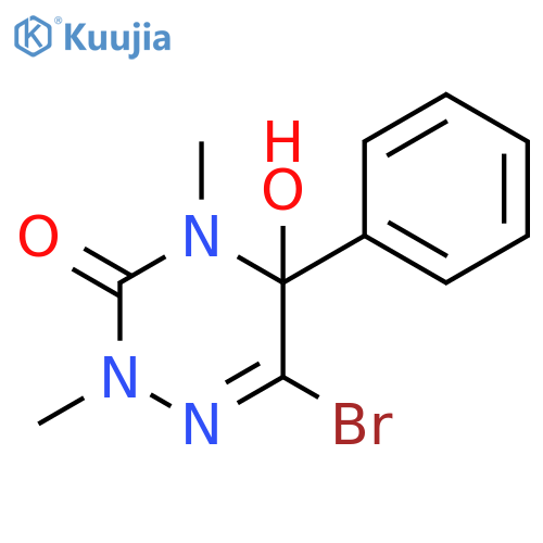 1,2,4-Triazin-3(2H)-one, 6-bromo-4,5-dihydro-5-hydroxy-2,4-dimethyl-5-phenyl- structure