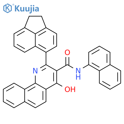 Benzo[h]quinoline-3-carboxamide,2-(1,2-dihydro-5-acenaphthylenyl)-4-hydroxy-N-1-naphthalenyl- structure