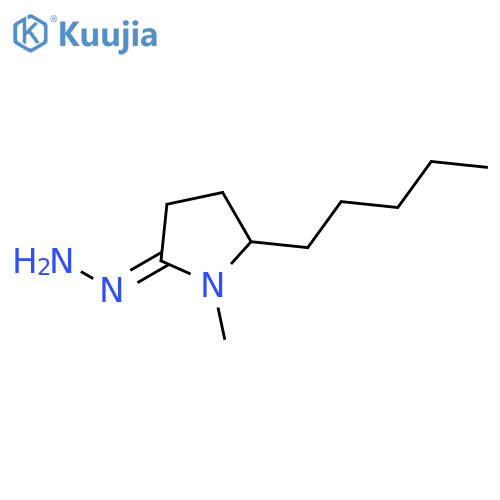 2-Pyrrolidinone, 1-methyl-5-pentyl-, hydrazone structure