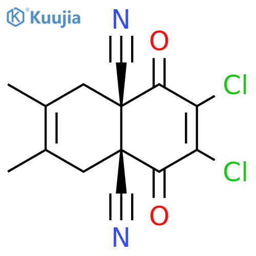 4a,8a-Naphthalenedicarbonitrile, 2,3-dichloro-1,4,5,8-tetrahydro-6,7-dimethyl-1,4-dioxo-, cis- (9CI) structure