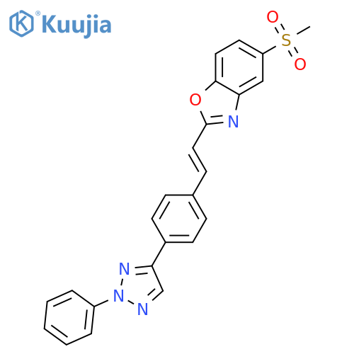 Benzoxazole,5-(methylsulfonyl)-2-[2-[4-(2-phenyl-2H-1,2,3-triazol-4-yl)phenyl]ethenyl]- structure
