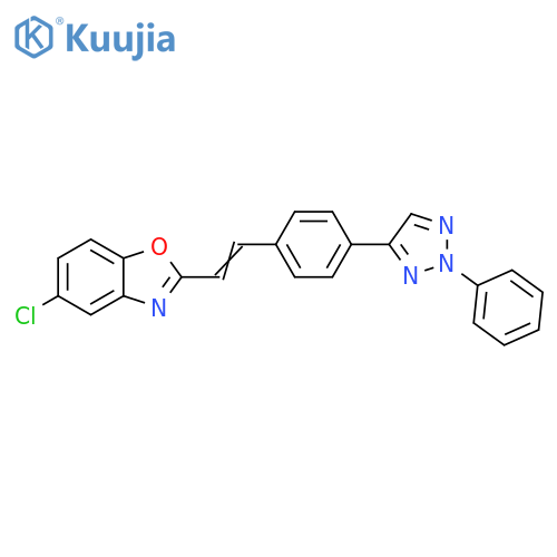 Benzoxazole,5-chloro-2-[2-[4-(2-phenyl-2H-1,2,3-triazol-4-yl)phenyl]ethenyl]- structure
