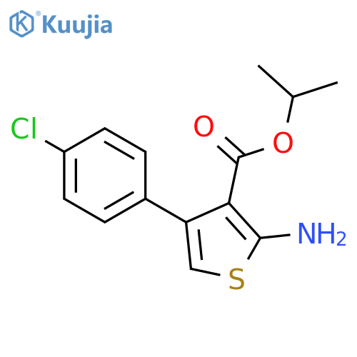 propan-2-yl 2-amino-4-(4-chlorophenyl)thiophene-3-carboxylate structure