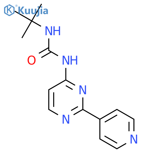 1-tert-butyl-3-[2-(pyridin-4-yl)pyrimidin-4-yl]urea structure