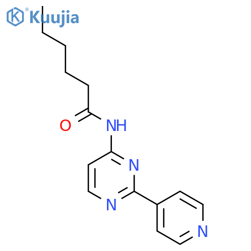 Hexanamide, N-[2-(4-pyridinyl)-4-pyrimidinyl]- structure