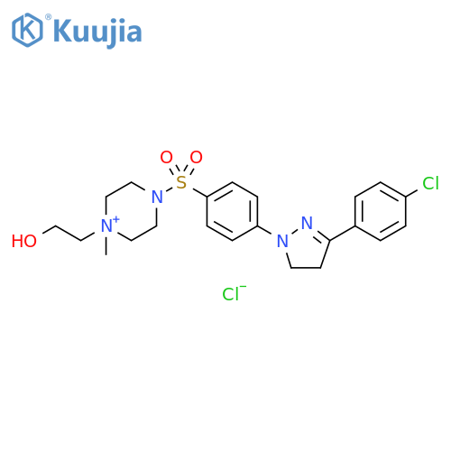 Piperazinium, 4-[[4-[3-(4-chlorophenyl)-4,5-dihydro-1H-pyrazol-1-yl]phenyl]sulfonyl]-1-(2-hydroxyethyl)-1-methyl-, chloride (1:1) structure