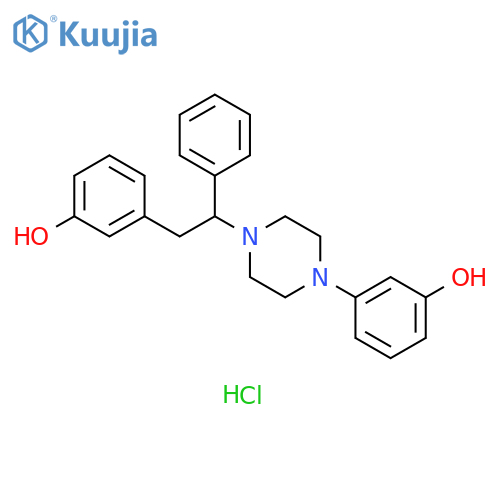 Phenol, 3-[4-[2-(3-hydroxyphenyl)-1-phenylethyl]-1-piperazinyl]-, dihydrochloride (9CI) structure