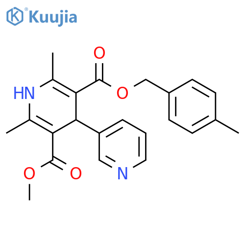 [3,4'-Bipyridine]-3',5'-dicarboxylic acid, 1',4'-dihydro-2',6'-dimethyl-,methyl (4-methylphenyl)methyl ester structure