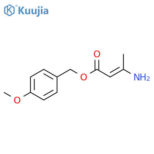 2-Butenoic acid, 3-amino-, (4-methoxyphenyl)methyl ester structure