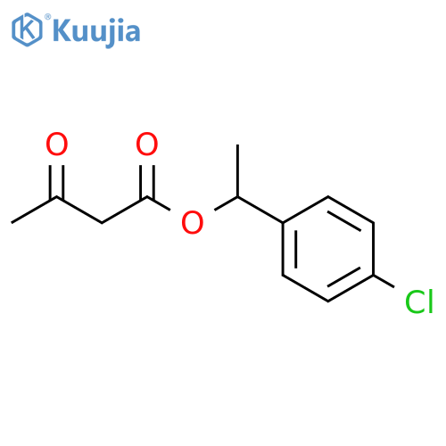 Butanoic acid, 3-oxo-, 1-(4-chlorophenyl)ethyl ester structure