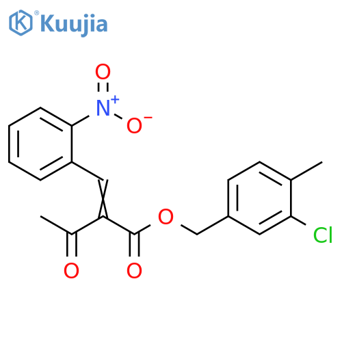 Butanoic acid, 2-[(2-nitrophenyl)methylene]-3-oxo-,(3-chloro-4-methylphenyl)methyl ester structure