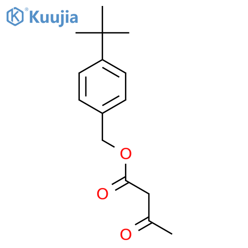 Butanoic acid, 3-oxo-, [4-(1,1-dimethylethyl)phenyl]methyl ester structure