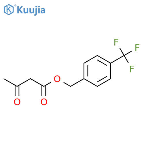 Butanoic acid, 3-oxo-, [4-(trifluoromethyl)phenyl]methyl ester structure