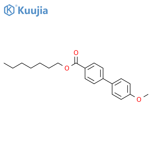 [1,1'-Biphenyl]-4-carboxylic acid, 4'-methoxy-, heptyl ester structure