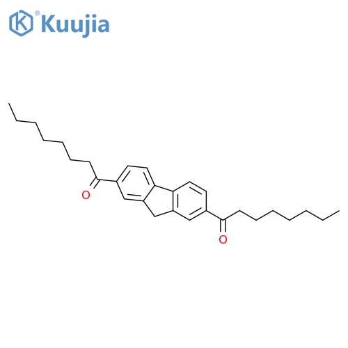 1-Octanone, 1,1'-(9H-fluorene-2,7-diyl)bis- structure