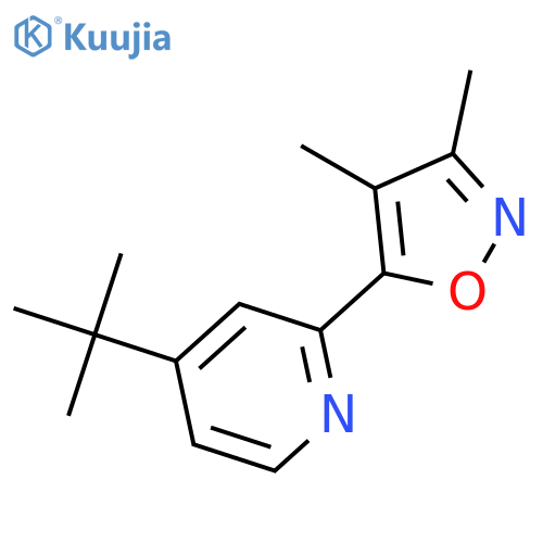 Pyridine, 4-(1,1-dimethylethyl)-2-(3,4-dimethyl-5-isoxazolyl)- structure
