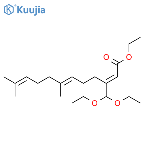 2,6,10-Dodecatrienoic acid, 3-(diethoxymethyl)-7,11-dimethyl-, ethyl ester, (E,E)- (9CI) structure