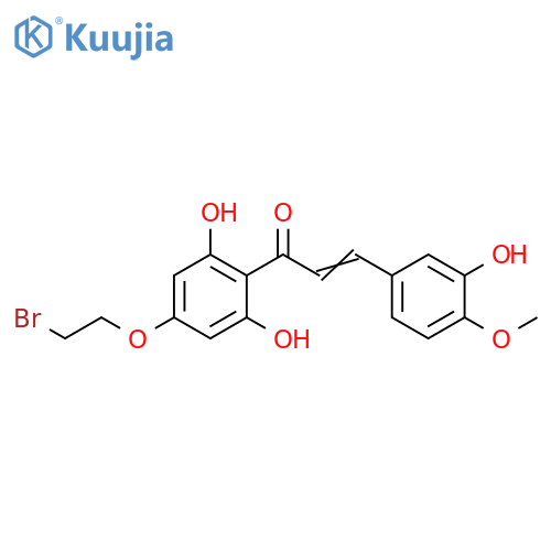 2-Propen-1-one,1-[4-(2-bromoethoxy)-2,6-dihydroxyphenyl]-3-(3-hydroxy-4-methoxyphenyl)- structure