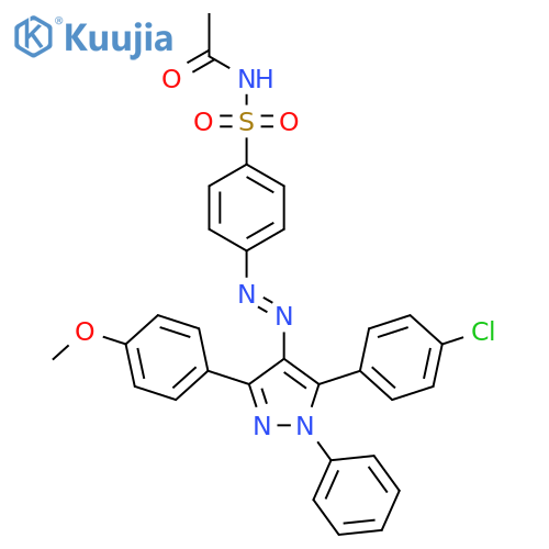 Acetamide,N-[[4-[[(4-chlorophenyl)(4-methoxyphenyl)-1-phenyl-1H-pyrazol-4-yl]azo]phenyl]sulfonyl]- structure