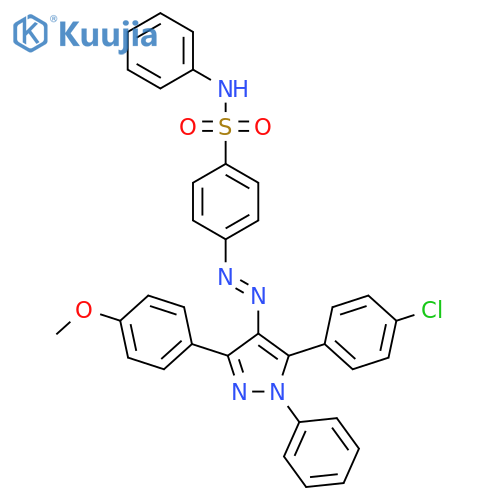 Benzenesulfonamide,4-[[(4-chlorophenyl)(4-methoxyphenyl)-1-phenyl-1H-pyrazol-4-yl]azo]-N-phenyl- structure