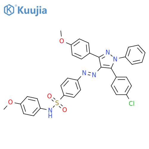 Benzenesulfonamide,4-[[(4-chlorophenyl)(4-methoxyphenyl)-1-phenyl-1H-pyrazol-4-yl]azo]-N-(4-methoxyphenyl)- structure