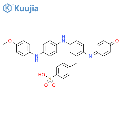2,5-Cyclohexadien-1-one, 4-[[4-[[4-[(4-methoxyphenyl)amino]phenyl]amino]phenyl]imino]-, 4-methylbenzenesulfonate (9CI) structure