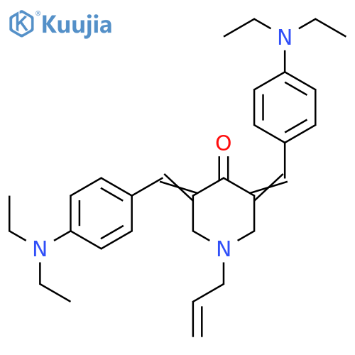 4-Piperidinone,3,5-bis[[4-(diethylamino)phenyl]methylene]-1-(2-propenyl)- structure