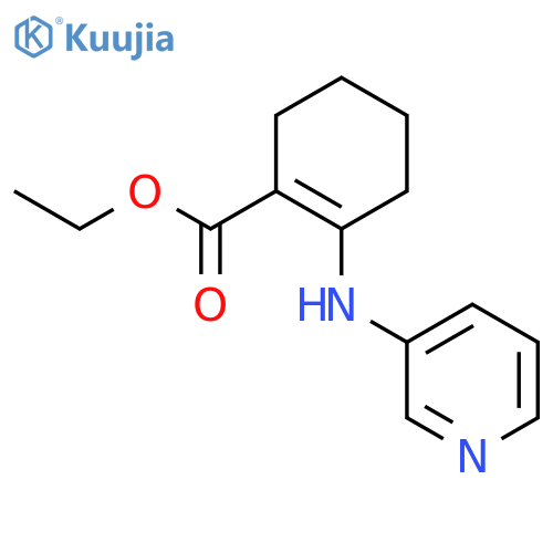 1-Cyclohexene-1-carboxylic acid, 2-(3-pyridinylamino)-, ethyl ester structure