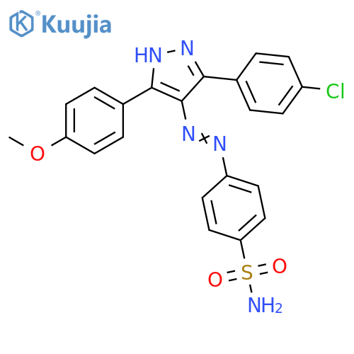 Benzenesulfonamide,4-[[3-(4-chlorophenyl)-5-(4-methoxyphenyl)-1H-pyrazol-4-yl]azo]- structure