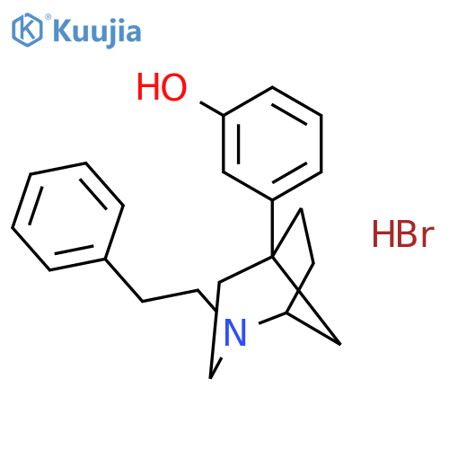 Phenol, 3-[2-(2-phenylethyl)-2-azabicyclo[3.2.1]oct-5-yl]-, hydrobromide structure