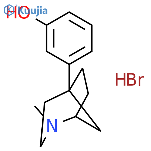 Phenol, 3-(2-methyl-2-azabicyclo[3.2.1]oct-5-yl)-, hydrobromide structure