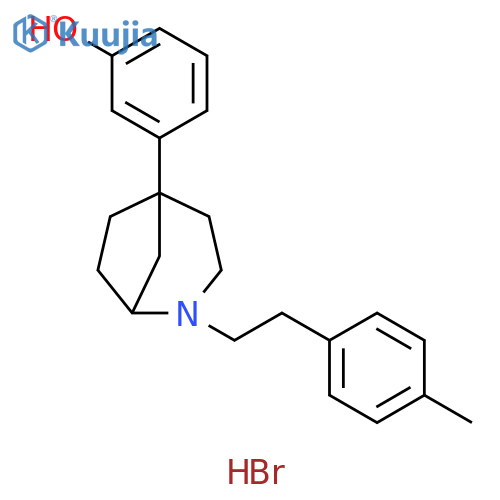 Phenol, 3-[2-[2-(4-methylphenyl)ethyl]-2-azabicyclo[3.2.1]oct-5-yl]-, hydrobromide (1:1) structure