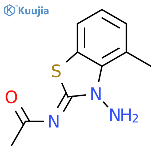 Acetamide, N-(3-amino-4-methyl-2(3H)-benzothiazolylidene)- structure