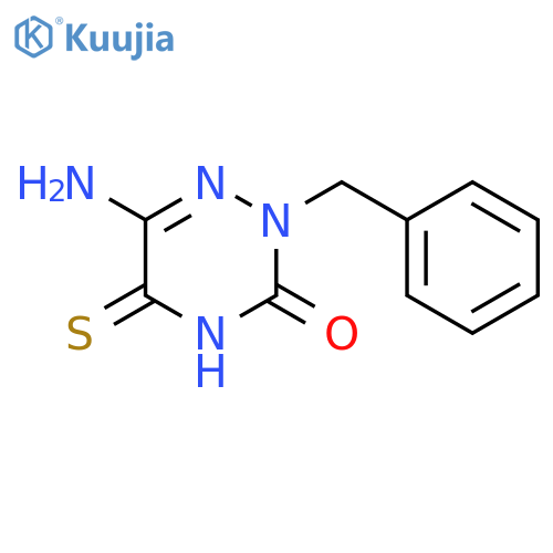 1,2,4-Triazin-3(2H)-one,6-amino-4,5-dihydro-2-(phenylmethyl)-5-thioxo- structure