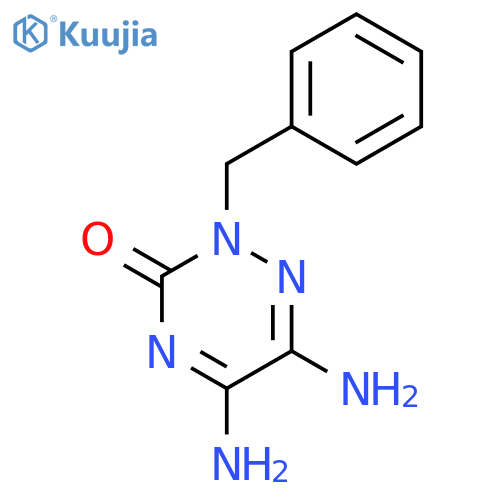 1,2,4-Triazin-3(2H)-one, 5,6-diamino-2-(phenylmethyl)- structure