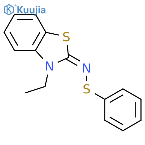 Benzenesulfenamide, N-(3-ethyl-2(3H)-benzothiazolylidene)- structure