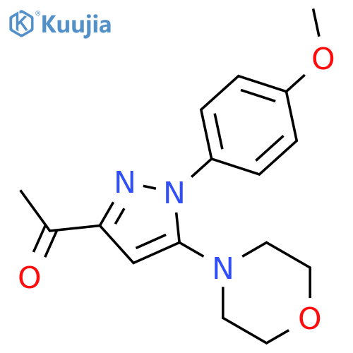 Ethanone, 1-[1-(4-methoxyphenyl)-5-(4-morpholinyl)-1H-pyrazol-3-yl]- structure