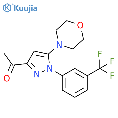 Ethanone,1-[5-(4-morpholinyl)-1-[3-(trifluoromethyl)phenyl]-1H-pyrazol-3-yl]- structure