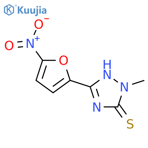 3H-1,2,4-Triazole-3-thione, 1,2-dihydro-2-methyl-5-(5-nitro-2-furanyl)- structure