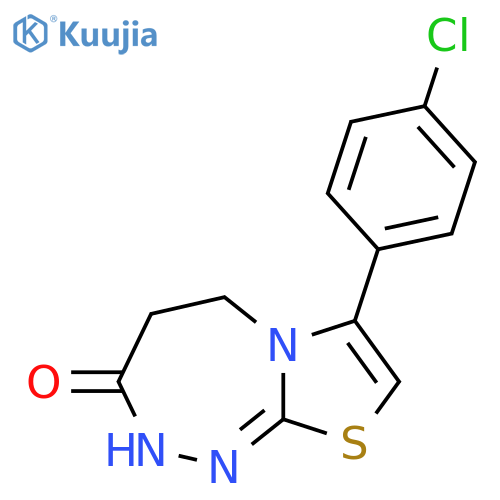 Thiazolo[2,3-c][1,2,4]triazepin-3(2H)-one,7-(4-chlorophenyl)-4,5-dihydro- structure