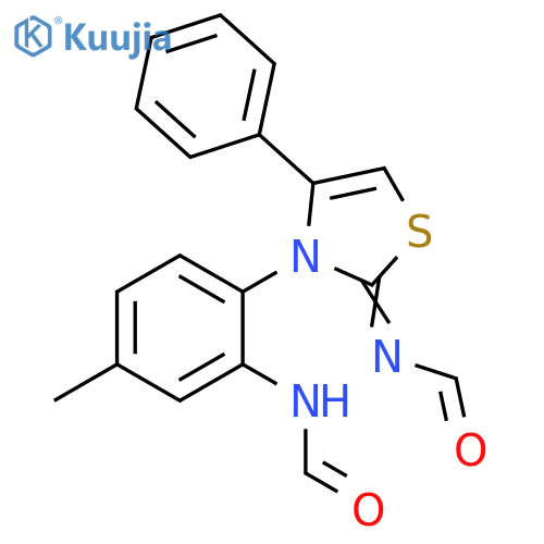 Formamide,N-[3-[2-(formylamino)-4-methylphenyl]-4-phenyl-2(3H)-thiazolylidene]- structure