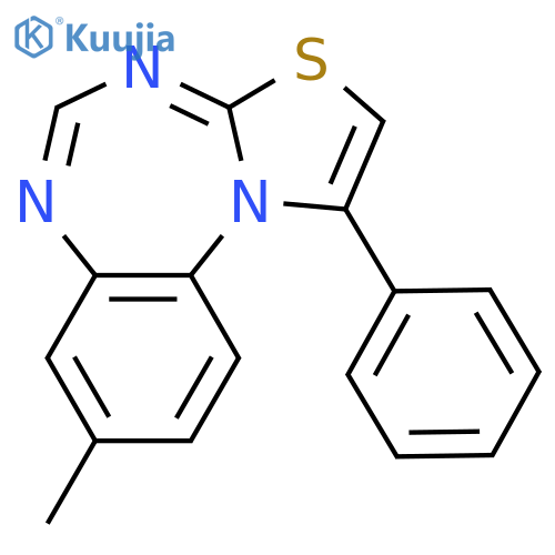 Thiazolo[3,2-a][1,3,5]benzotriazepine, 8-methyl-1-phenyl- structure